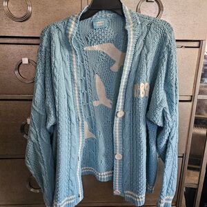 Taylor Swift Light Blue Knit Cardigan